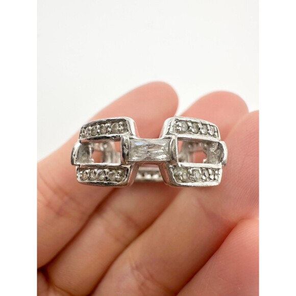 925 sterling silver cz eternity band Ring size 8